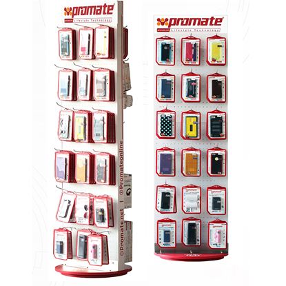 Picture of PROMATE Retail Point of Sale Stand. 52 x 180 x 55cm. Incl. 60x Hooks:
