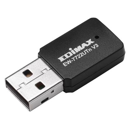 Picture of EDIMAX N300 Wi-Fi 4 Mini USB-A Wireless Adapter. Up to 300Mbps