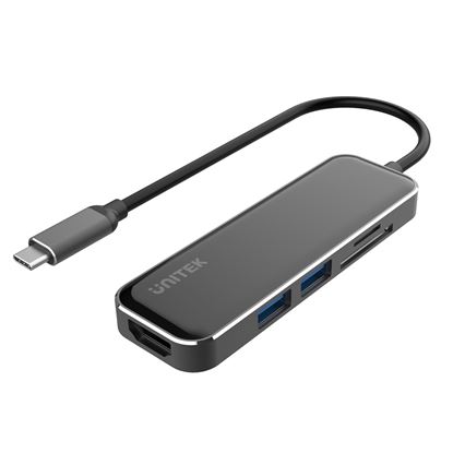 Picture of UNITEK 5-in-1 USB 3.1 Multi-Port Hub with USB-C Connector.