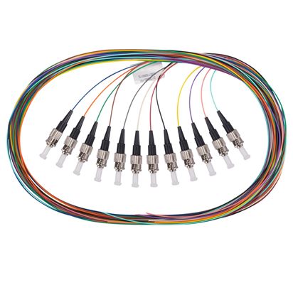 Picture of DYNAMIX 2M ST Pigtail OM3 12x Pack Colour Coded, 900um Multimode