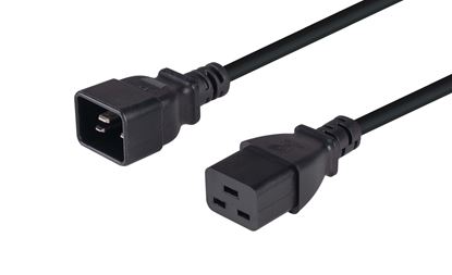 Picture of DYNAMIX 2M IEC 16A Power Extension Cord. (C20 Plug to C19 Socket)