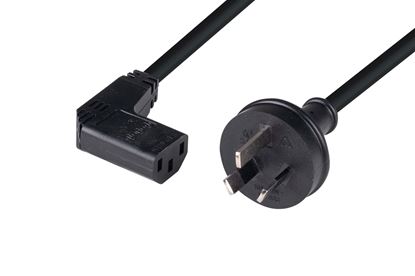 Picture of DYNAMIX 5M 3-Pin Plug to Right Angled IEC C13 Female Connector 10A