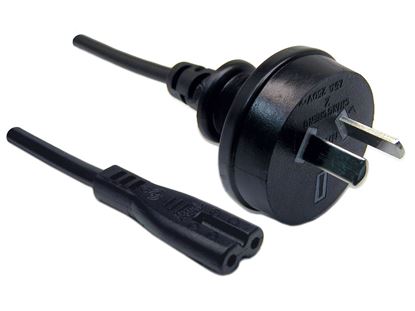 Picture of DYNAMIX 0.3M 2-Pin plug to C7 Figure 8 connector. 7.5A. SAA