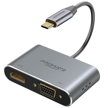 Picture of PROMATE USB-C Display Adapter with 4K UHD HDMI & 1080p VGA.