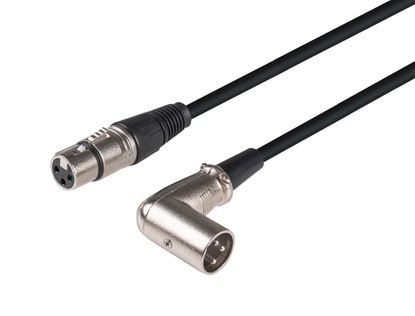 Picture of DYNAMIX 2m XLR 3-Pin Right Angled Male to 3-Pin Female Balanced