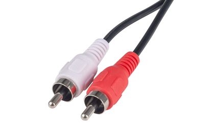 Picture of DYNAMIX 10m RCA Audio Cable 2 RCA to 2 RCA Plugs, Coloured Red &