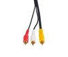 Picture of DYNAMIX 20m RCA Audio Video Cable, 5 to 3 RCA Plugs. Yellow RG59
