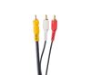 Picture of DYNAMIX 5m RCA Audio Video Cable, 7 to 3 RCA Plugs. Yellow RG59