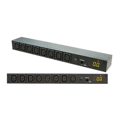 Picture of DYNAMIX 8 Port 16A Metered PDU. Power Monitoring by True RMS Meter