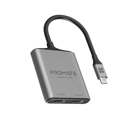 Picture of PROMATE 4K USB-C Connector to Dual HDMI Adapter.
