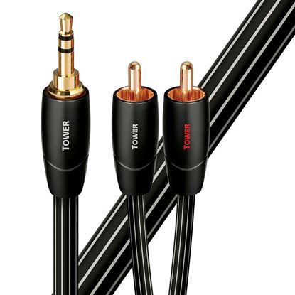 Picture of AUDIOQUEST Tower 0.6M 3.5mm to 2 RCA. Solid Long Grain Copper.