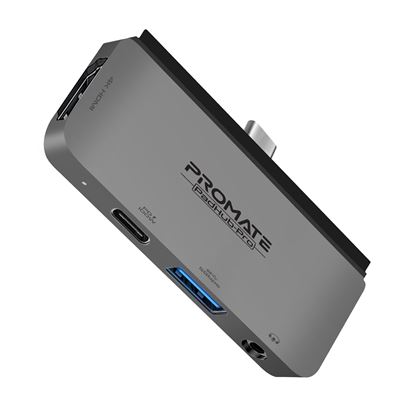 Picture of PROMATE 4-in-1 USBC Multimedia Hub with USB-C 100W Power Delivery Port