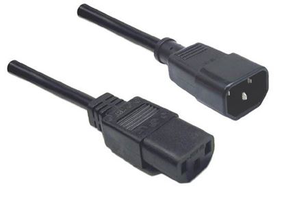 Picture of DYNAMIX 0.75M IEC Male to Female 10A SAA Approved Power Cord.