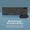 Picture of PROMATE Full Size Wireless Keyboard and Mouse. Spill proof Ergonomic