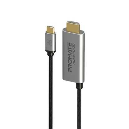 Picture of PROMATE 1.8m 4K USB-C to HDMI Cable with Gold Plated Connectors.