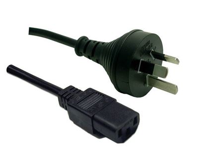 Picture of DYNAMIX 0.5M 3-Pin Plug to IEC C13 Female Plug 10A, SAA Approved Power