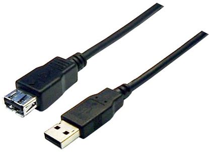 Picture of DYNAMIX 1m USB 2.0 Cable USB-A Male to USB-A Female Connectors.