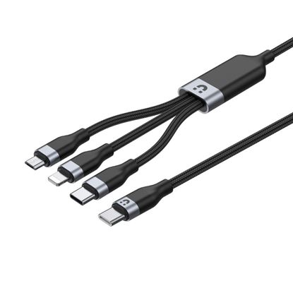 Picture of UNITEK 1.5m 20W 3in1 USB-C Data & Charge Cable with USB-C, Lightning,