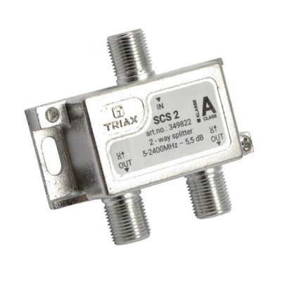 Picture of TRIAX RF 2-Way Splitter, 2.4GHz. Coaxial Splitter Ideal for SAT-IF &