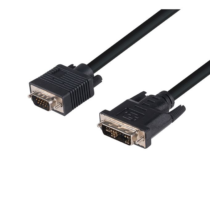 2m DVI-I Male to VGA Male Cable