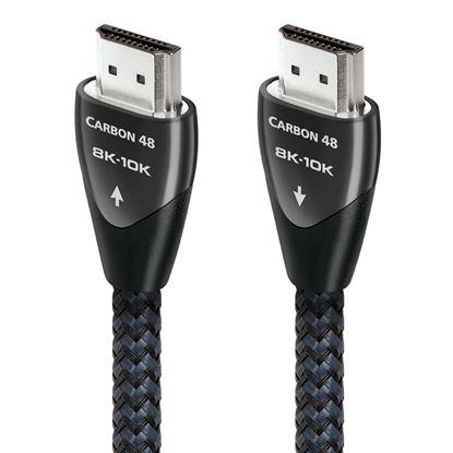 Picture of AUDIOQUEST Carbon 48G 3M HDMI cable braided. Solid 5% silver