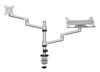 Picture of BRATECK 17"-32" Dual  Arm Premium Articulating Monitor Arm & PC Tray.