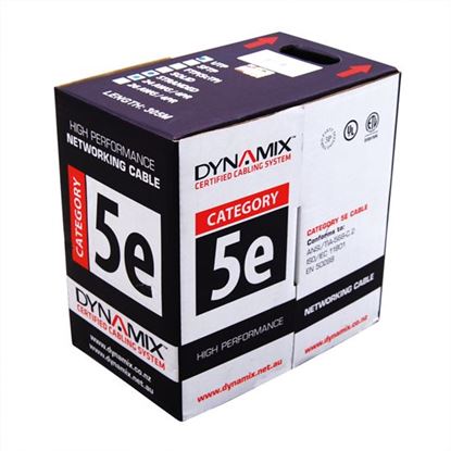Picture of DYNAMIX 305m Cat5eBlack UTP STRANDED Cable Roll 100MHz,