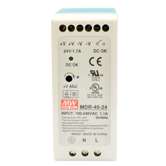 Picture of CTC UNION 24V/40W Din Rail Mount Power Supply with Short circuit,