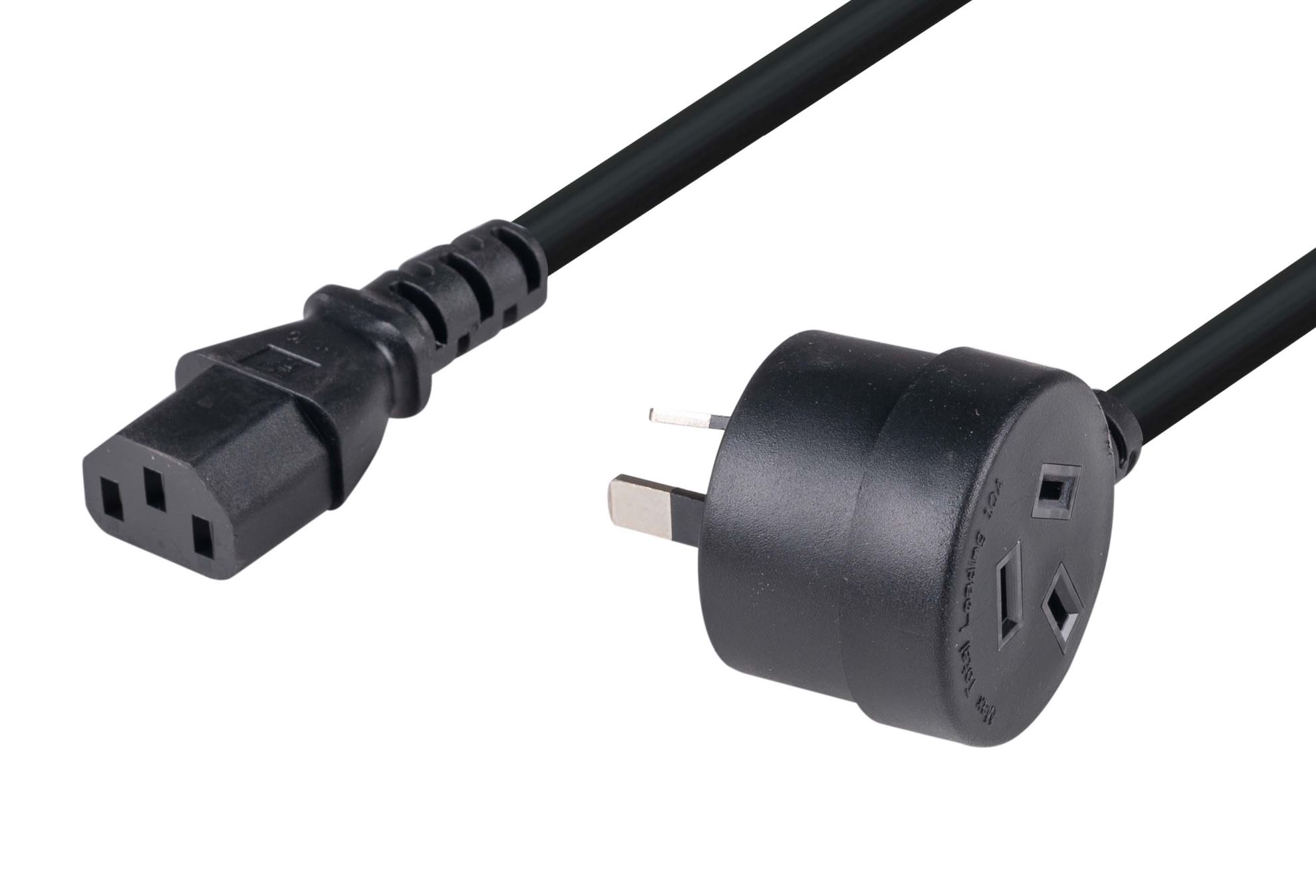 2M 3-Pin TAPON Ended Plug to IEC Female Connector 10A.