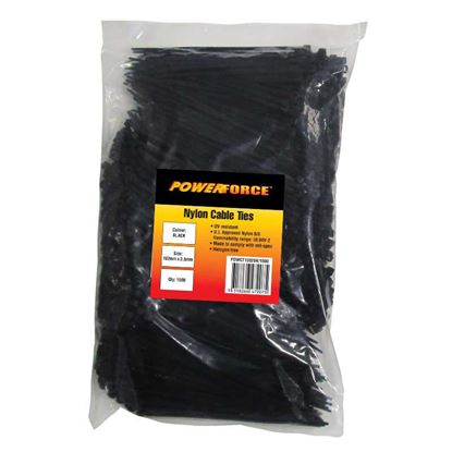 Picture of Powerforce Cable Tie Black 102mm x 2.5mm Nylon UV 1000pk