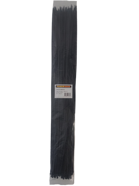 Picture of POWERFORCE Cable Tie Black UV 914mm x 4.8mm Weather Resistant Nylon.