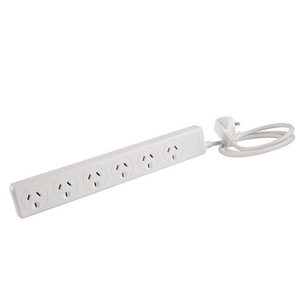 Picture of JACKSON 6-Way 10A Powerboard with Overload Protection & 1m Lead.