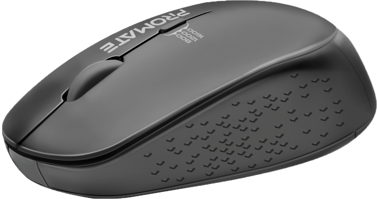 PROMATE Ergonomic Wireless Mouse 800/1200/1600 Dpi. 10m Working