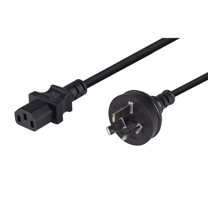 Picture of DYNAMIX 0.75M 3-Pin Plug to IEC C13 Female Plug 10A, SAA Approved Power