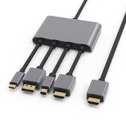Picture of DYNAMIX 4-in-1 Multiport to HDMI AV Adapter with 1m HDMI Connector.