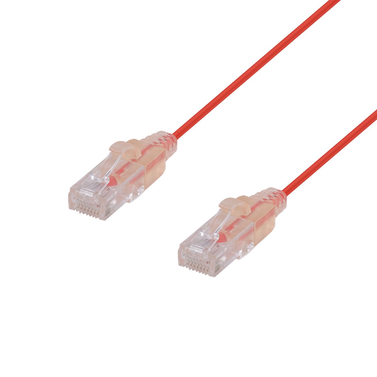 0.5m Cat6A 10G Red Ultra-Slim Component Level UTP