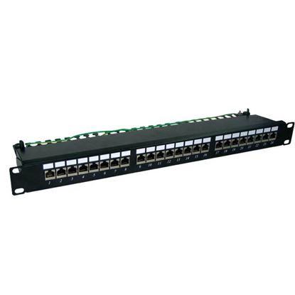 Picture of DYNAMIX 19" Cat6 24-Port RJ45 1U Sheilded Patch Panel.