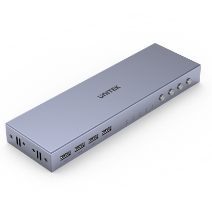 Picture of UNITEK HDMI KVM 4-in-1-Out Switch & Supports 4K@60Hz UHD.