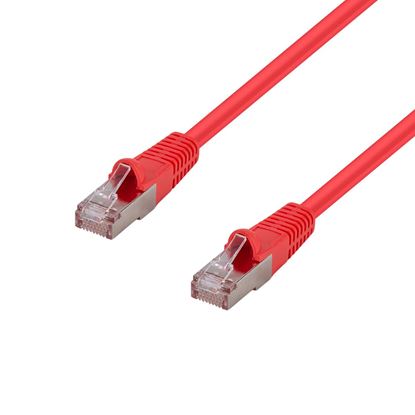 Picture of DYNAMIX 2m Cat6A S/FTP Red Slimline Shielded 10G Patch Lead.
