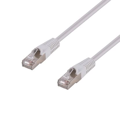 Picture of DYNAMIX 10m Cat6A S/FTP White Slimline Shielded 10G Patch Lead.
