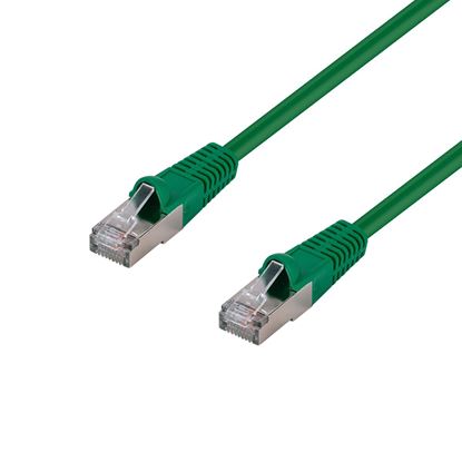Picture of DYNAMIX 0.5m Cat6A S/FTP Green Slimline Shielded 10G Patch Lead.