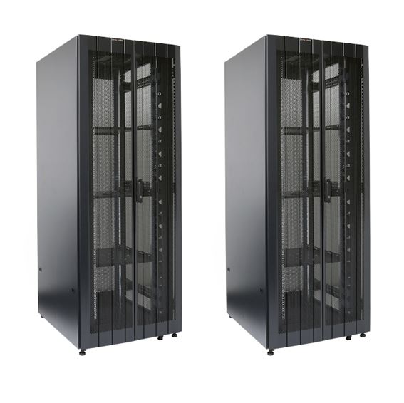 45RU Server Cabinet 1000mm Deep (800 x 1000 x 2181mm) 3x Fixed Shelves, 4x Fans, 25x Cage Nuts, 4x Castors,4x Leveling Feet