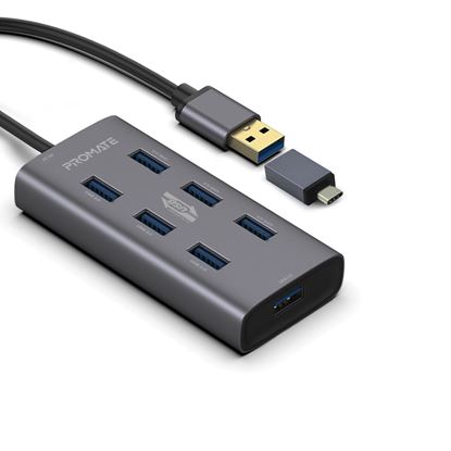Picture of PROMATE Powered USB Hub with 7x USB 3.0 Ports Plus Additional USB-C