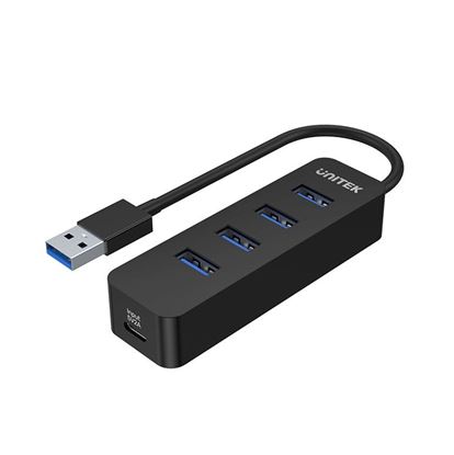 Picture of UNITEK USB 3.0 4-Port Hub with USB-A Connector Cable.