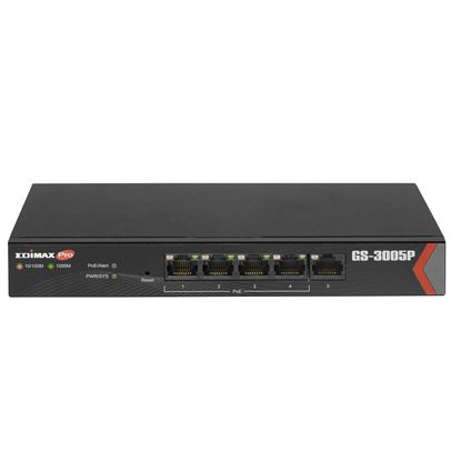 Picture of EDIMAX 5 Port Gigabit Web Managed Switch with 4 PoE+ Ports.