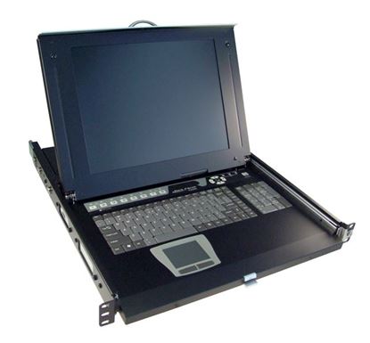 Picture of REXTRON All-in-1 Integrated LCD KVM Drawer. 8 Port, 19'' Screen Size.
