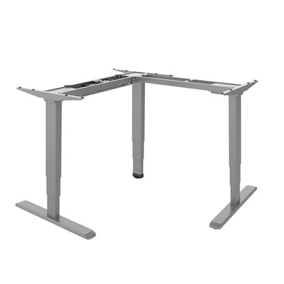 Picture of BRATECK L-Shape Electric Sit-Stand Desk Frame with Triple Motors.