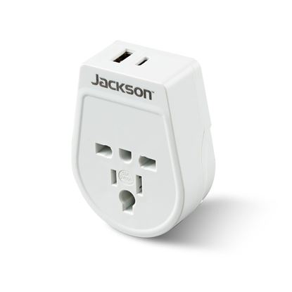 Picture of JACKSON Slim Inbound Travel Adaptor 1x USB-A and 1x USB-C