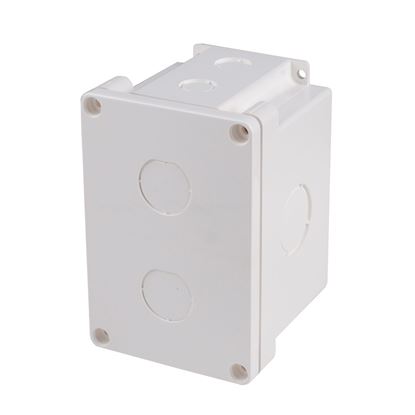 Picture of DYNAMIX IP67 Rated Surface Mounting Box. Hx 80mm, Dx 81mm, Wx 120mm.