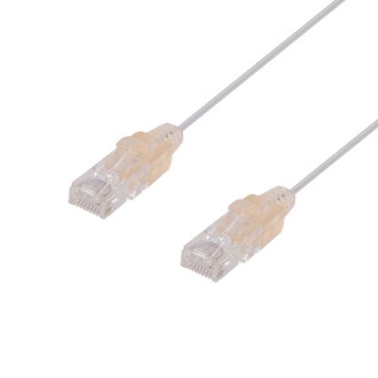Picture of DYNAMIX 2.5m Cat6A 10G White Ultra-Slim Component Level UTP